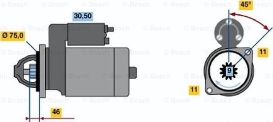 BOSCH 0 986 019 061 - Starteris autodraugiem.lv