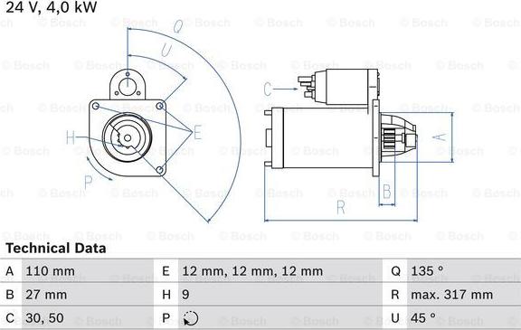 BOSCH 0 986 019 010 - Starteris autodraugiem.lv