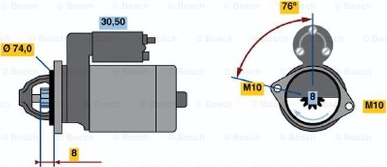 BOSCH 0 986 019 111 - Starteris autodraugiem.lv