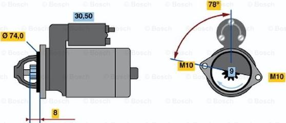 BOSCH 0 986 019 131 - Starteris autodraugiem.lv