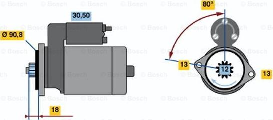 BOSCH 0 986 019 171 - Starteris autodraugiem.lv