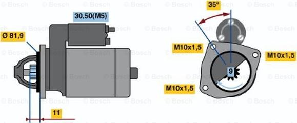 BOSCH 0 986 019 220 - Starteris autodraugiem.lv