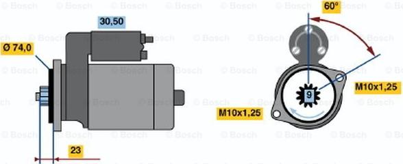 BOSCH 0 986 014 511 - Starteris autodraugiem.lv