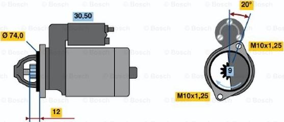 BOSCH 0 986 014 531 - Starteris autodraugiem.lv