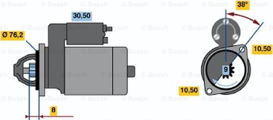 BOSCH 0 986 014 610 - Starteris autodraugiem.lv