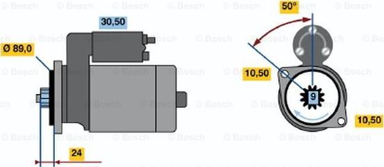 BOSCH 0 986 014 091 - Starteris autodraugiem.lv