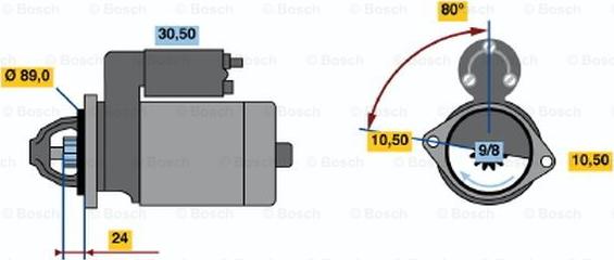 BOSCH 0 986 014 081 - Starteris autodraugiem.lv