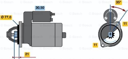 BOSCH 0 986 014 151 - Starteris autodraugiem.lv