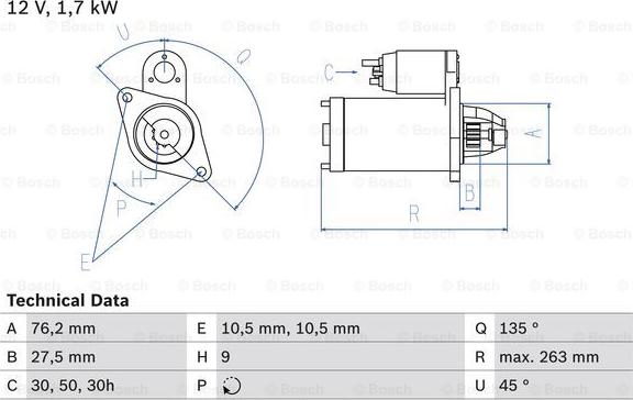 BOSCH 0 986 014 890 - Starteris autodraugiem.lv