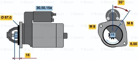 BOSCH 0 986 014 800 - Starteris autodraugiem.lv