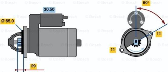 BOSCH 0 986 014 381 - Starteris autodraugiem.lv