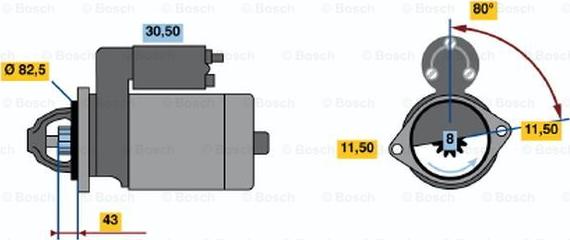 BOSCH 0 986 014 331 - Starteris autodraugiem.lv