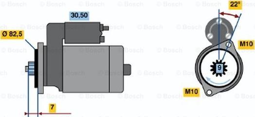 BOSCH 0 986 014 761 - Starteris autodraugiem.lv