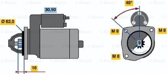 BOSCH 0 986 014 710 - Starteris autodraugiem.lv