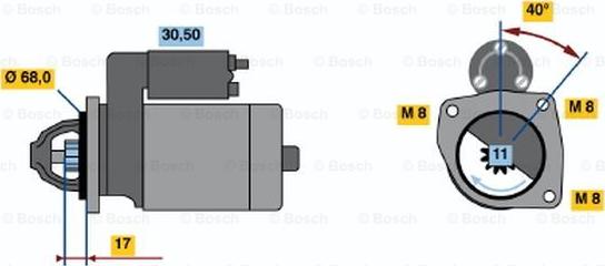 BOSCH 0 986 014 770 - Starteris autodraugiem.lv