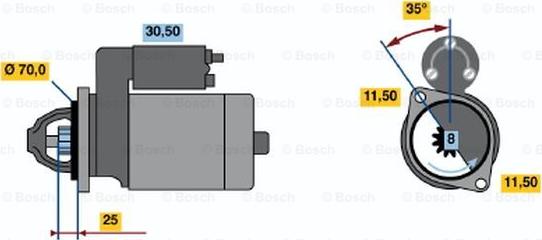 BOSCH 0 986 015 981 - Starteris autodraugiem.lv