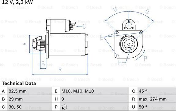 BOSCH 0 986 015 930 - Starteris autodraugiem.lv