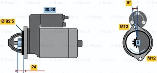 BOSCH 0 986 015 540 - Starteris autodraugiem.lv