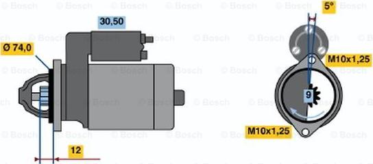 BOSCH 0 986 015 031 - Starteris autodraugiem.lv