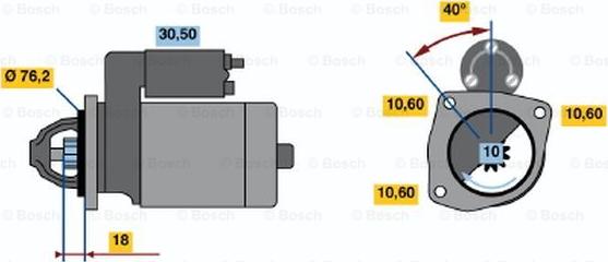 BOSCH 0 986 015 190 - Starteris autodraugiem.lv