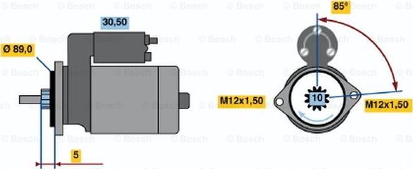 BOSCH 0 986 015 391 - Starteris autodraugiem.lv