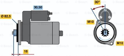 BOSCH 0 986 015 791 - Starteris autodraugiem.lv