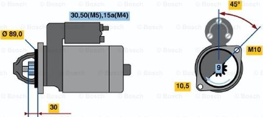 BOSCH 0 986 015 740 - Starteris autodraugiem.lv