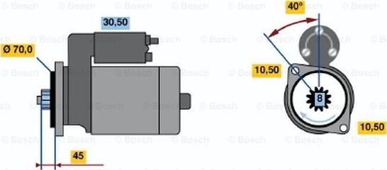 BOSCH 0 986 015 751 - Starteris autodraugiem.lv