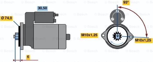 BOSCH 0 986 015 761 - Starteris autodraugiem.lv