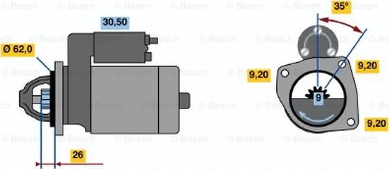 BOSCH 0 986 016 961 - Starteris autodraugiem.lv