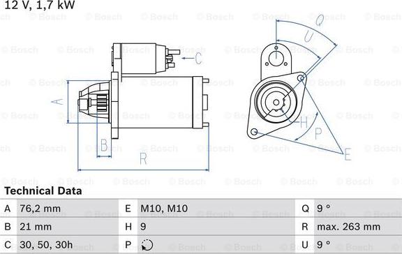 BOSCH 0 986 016 920 - Starteris autodraugiem.lv