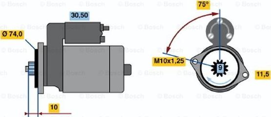 BOSCH 0 986 016 421 - Starteris autodraugiem.lv