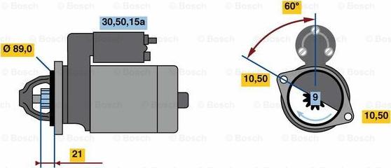 BOSCH 0 986 016 560 - Starteris autodraugiem.lv