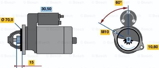 BOSCH 0 986 016 581 - Starteris autodraugiem.lv