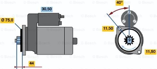 BOSCH 0 986 016 651 - Starteris autodraugiem.lv