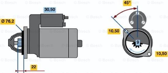 BOSCH 0 986 016 860 - Starteris autodraugiem.lv