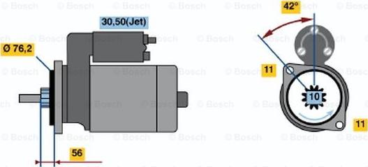 BOSCH 0 986 016 310 - Starteris autodraugiem.lv