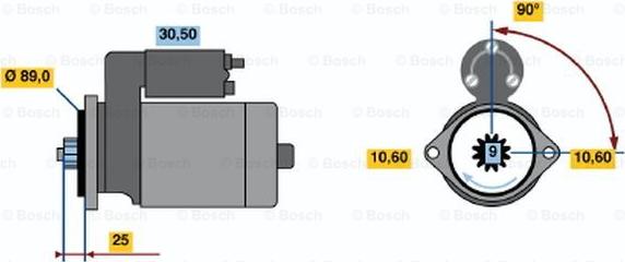 BOSCH 0 986 016 261 - Starteris autodraugiem.lv