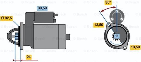 BOSCH 0 986 016 200 - Starteris autodraugiem.lv