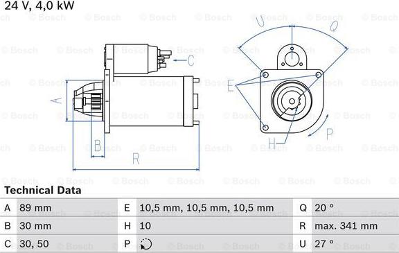 BOSCH 0 986 016 220 - Starteris autodraugiem.lv