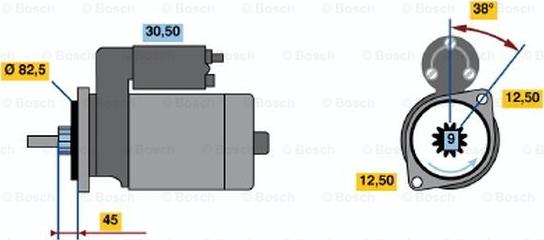 BOSCH 0 986 010 940 - Starteris autodraugiem.lv