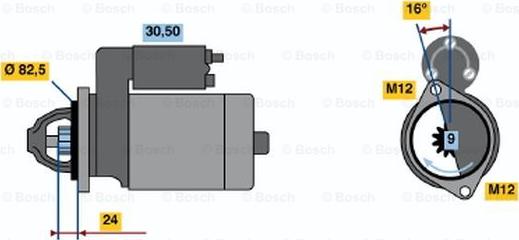 BOSCH 0 986 010 900 - Starteris autodraugiem.lv