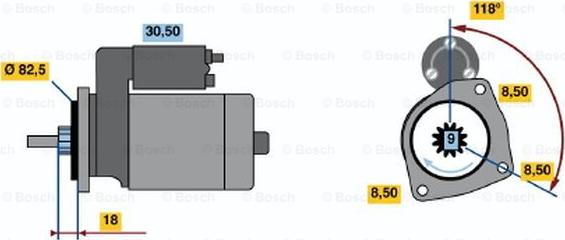 BOSCH 0 986 010 460 - Starteris autodraugiem.lv