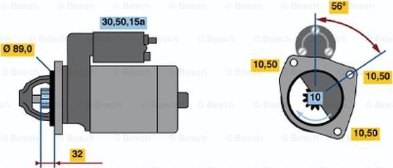 BOSCH 0 986 010 400 - Starteris autodraugiem.lv