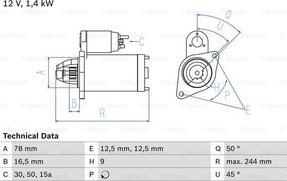 BOSCH 0 986 010 690 - Starteris autodraugiem.lv