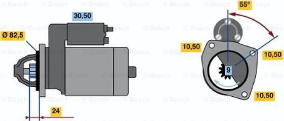 BOSCH 0 986 010 190 - Starteris autodraugiem.lv