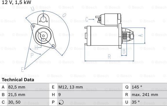 BOSCH 0 986 010 850 - Starteris autodraugiem.lv