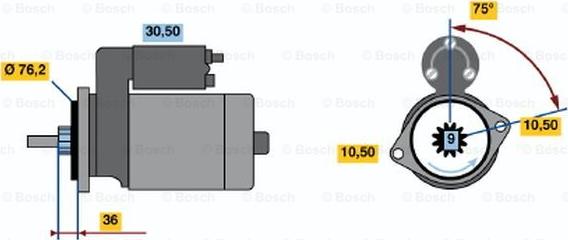 BOSCH 0 986 010 810 - Starteris autodraugiem.lv