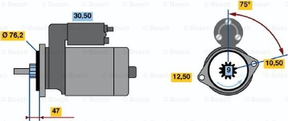 BOSCH 0 986 010 360 - Starteris autodraugiem.lv