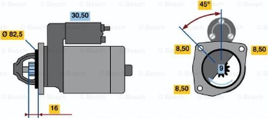 BOSCH 0 986 010 280 - Starteris autodraugiem.lv